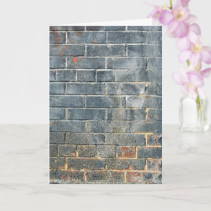 Gritty Steel Blue City Brick Wall Karte