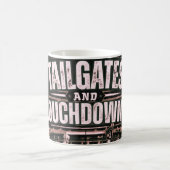 Gritty Tailgates und Touchdowns Retro-Sportbecher Kaffeetasse (Mittel)