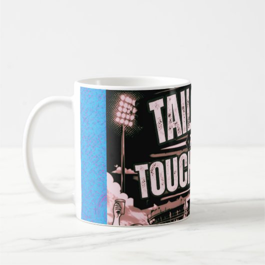 Gritty Tailgates und Touchdowns Retro-Sportbecher Kaffeetasse (Links)