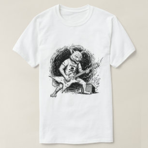 Gritty Tintenkatze Gitarre T-Shirt für Männer