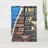Gritty Two Tone Graffiti Art Brick Wall Karte (Vorderseite)