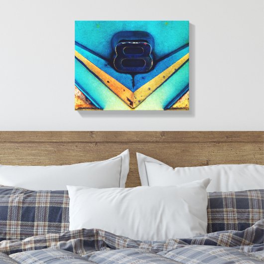 Gritty V8 Big oder Small Block Motor Leinwanddruck (Insitu (Schlafzimmer))