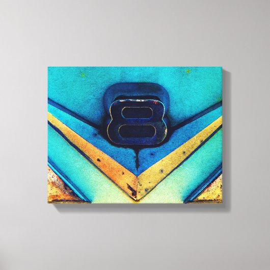 Gritty V8 Big oder Small Block Motor Leinwanddruck (Vorderseite)