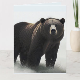 GRIZLY BEAR ART BIG BIRTHDAY Card Karte