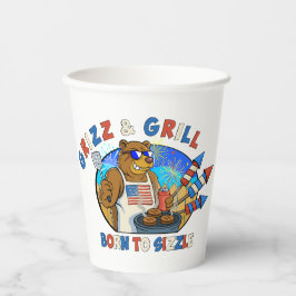 Grizz & Grill: Geboren zu Größe des Bieres, des Bu Pappbecher