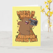 Grizz - Musik ist das, was Gefühle hören Karte (Gelbe Blume)