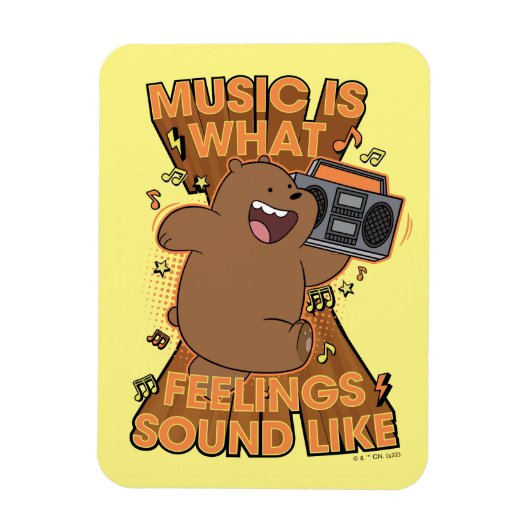 Grizz - Musik ist das, was Gefühle hören Magnet (Vertikal)