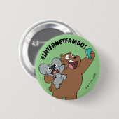 Grizz & Nom Nom - #InternetBerühmt Button (Vorne & Hinten)