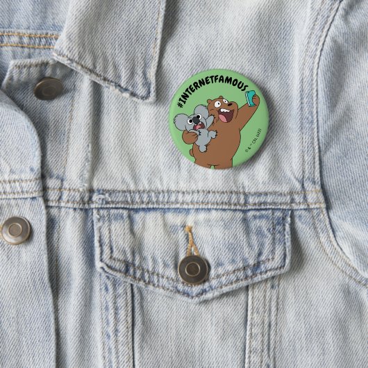 Grizz & Nom Nom - #InternetBerühmt Button (Beispiel)