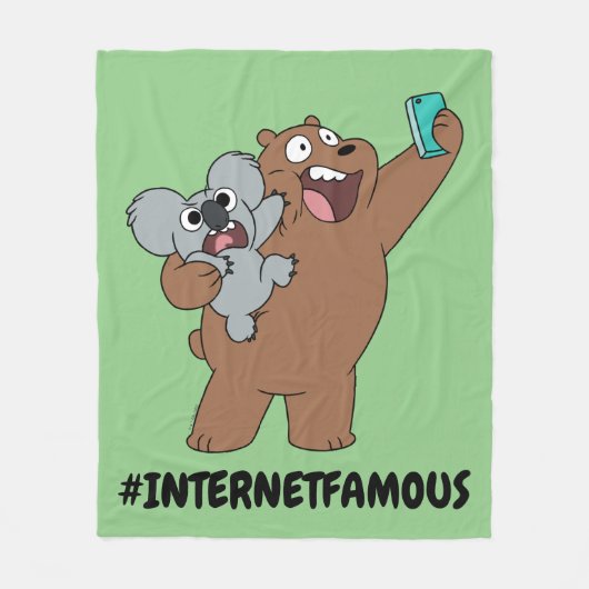 Grizz & Nom Nom - #InternetBerühmt Fleecedecke (Vorderseite)