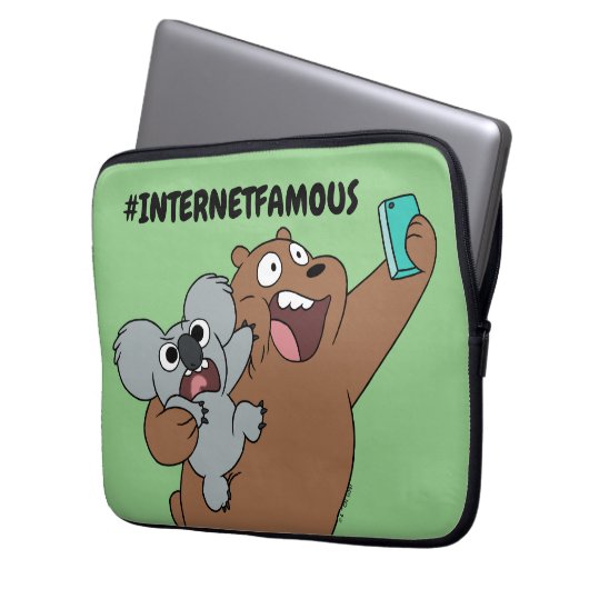 Grizz & Nom Nom - #InternetBerühmt Laptopschutzhülle (Vorderseite Links)