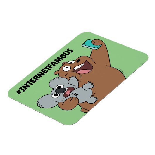 Grizz & Nom Nom - #InternetBerühmt Magnet (Linke Seite)
