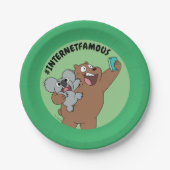 Grizz & Nom Nom - #InternetBerühmt Pappteller (Vorderseite)