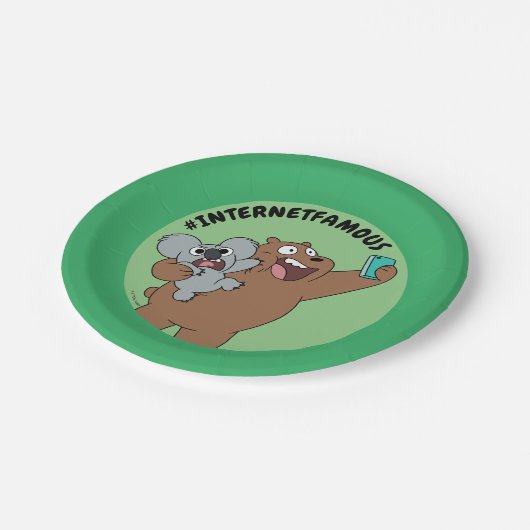 Grizz & Nom Nom - #InternetBerühmt Pappteller (Schrägansicht)