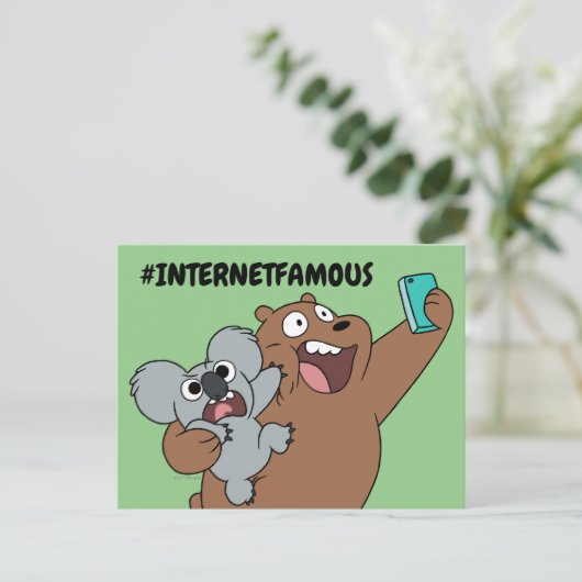 Grizz & Nom Nom - #InternetBerühmt Postkarte (Stehend Vorderseite)