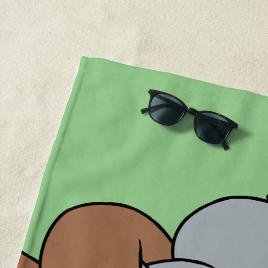 Grizz & Nom Nom - #InternetBerühmt Strandtuch (Beispiel)