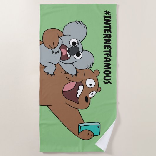 Grizz & Nom Nom - #InternetBerühmt Strandtuch (Vorderseite)