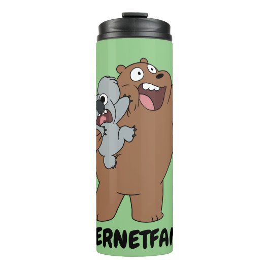 Grizz & Nom Nom - #InternetBerühmt Thermosbecher (Vorderseite)