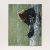 Grizzle Bär Caught A Lachs Jigsaw Puzzle (Vertikal)