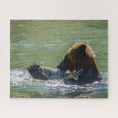 Grizzle Bär Caught A Lachs Jigsaw Puzzle (Horizontal)