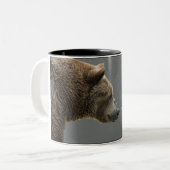 Grizzle Bär trifft Waschbären Zweifarbige Tasse (Vorderseite Links)