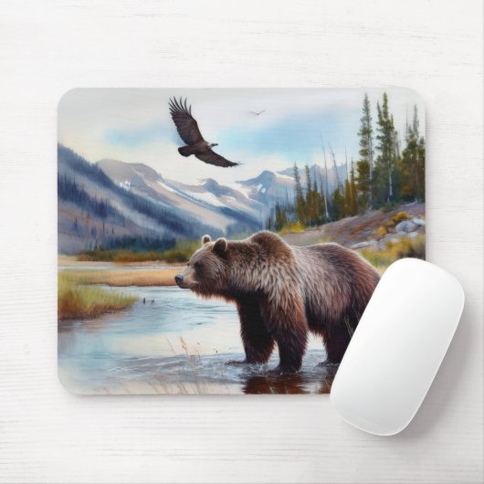 Grizzle Eagle Wildlife Mousepad (Mit Mouse)