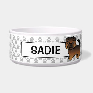 Grizzle Norfolk Terrier Cartoon Hund & Haustier Na Napf
