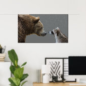 Grizzle trifft Raccoon Poster (Heimbüro)