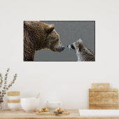 Grizzle trifft Raccoon Poster (Küche)