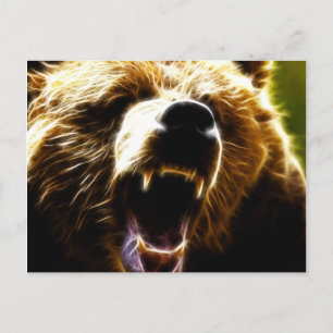 Grizzles Attack Postkarte