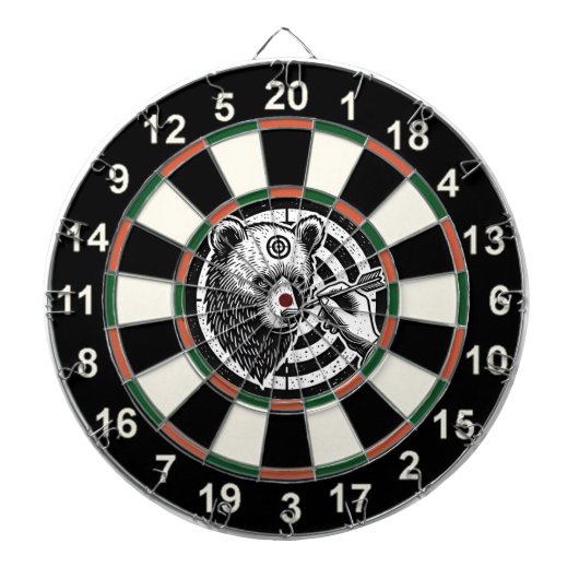Grizzles Bären im Walddesign Dartscheibe (vorne)