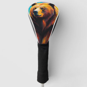 Grizzles Bären mit Nordlicht Golf Headcover