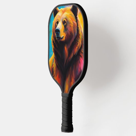 Grizzles Bären mit Nordlicht Pickleball Schläger (Links)