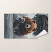 Grizzles Bärenfischen bei Wasserfällen Badhandtuch Set (Handtuch)