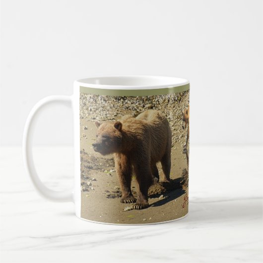 Grizzles Bears Wildlife Art Tasse (Links)