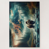 Grizzles Crossing, Grizzly Bär, Berglandschaft Puzzle (Vertikal)