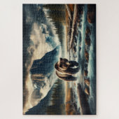 Grizzles Crossing, Grizzly Bär, Berglandschaft Puzzle (Vertikal)