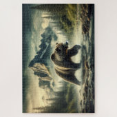Grizzles Crossing, Grizzly Bär, Berglandschaft Puzzle (Vertikal)