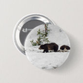 Grizzles im Schnee Button (Vorne & Hinten)