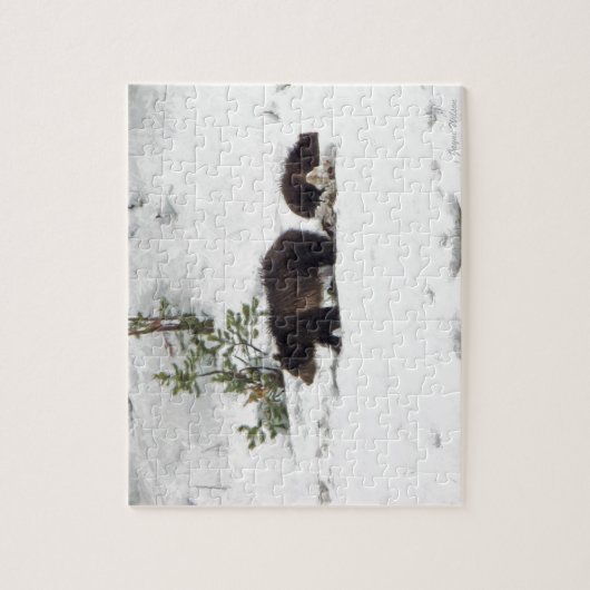 Grizzles im Schnee Puzzle (Vertikal)