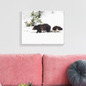 Grizzles in der schneegeätzten Leinwand (Insitu (Wohnzimmer))