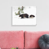 Grizzles in der schneegeätzten Leinwand (Insitu (Wohnzimmer))