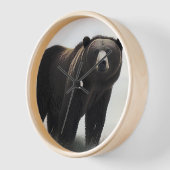GRIZZLICH BEAR HOLZ WALL CLOCKS UHR (Winkel)