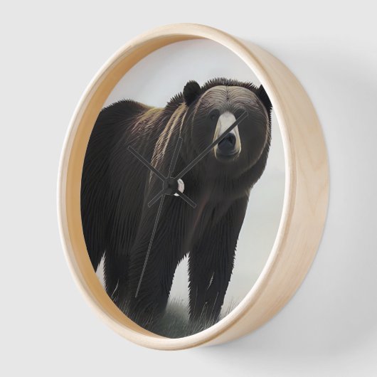 GRIZZLICH BEAR HOLZ WALL CLOCKS UHR (Winkel)
