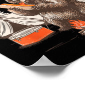 Grizzlies & Glizzies Eating Hotdog Meme Funny Poster (Ecke)