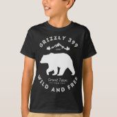 Grizzly 399 Wild & Free Grand Teton Nationalpark T-Shirt (Vorderseite)