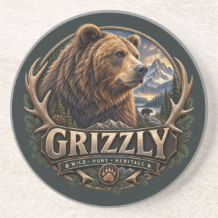 Grizzly – Amerikanische Wildnis Getränkeuntersetzer