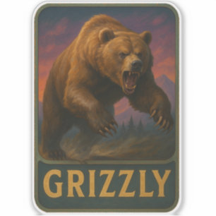Grizzly Aufkleber