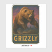 Grizzly Aufkleber (Blatt)