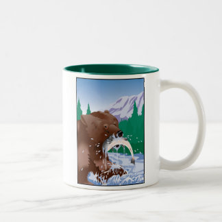 Grizzly-Bär, Alaska-Tasse Zweifarbige Tasse